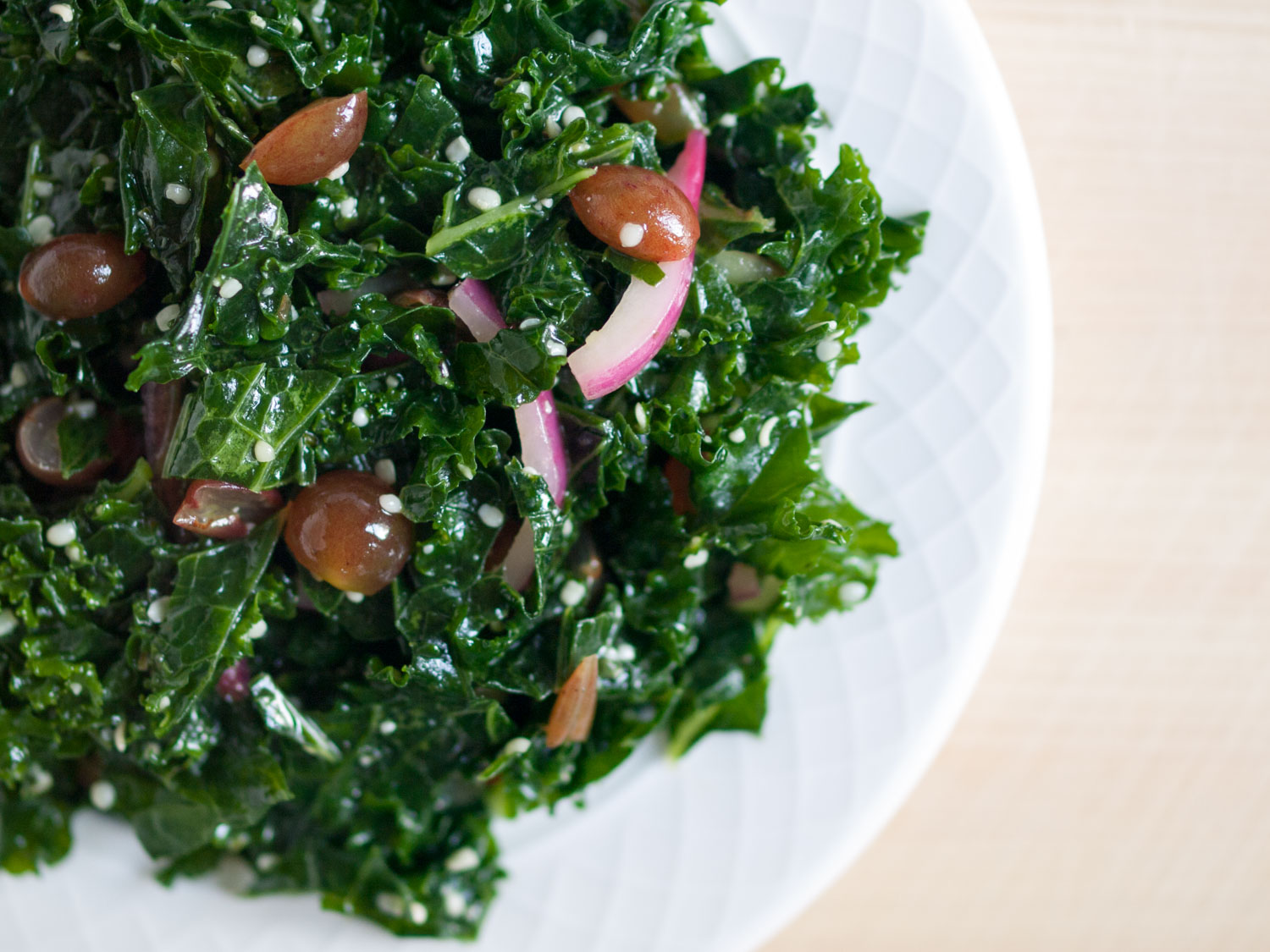 Kale Salad with Grapes