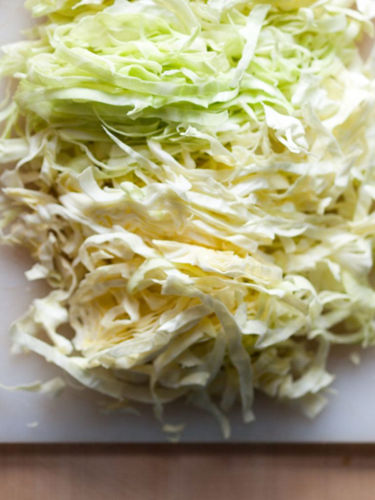shredded cabbage